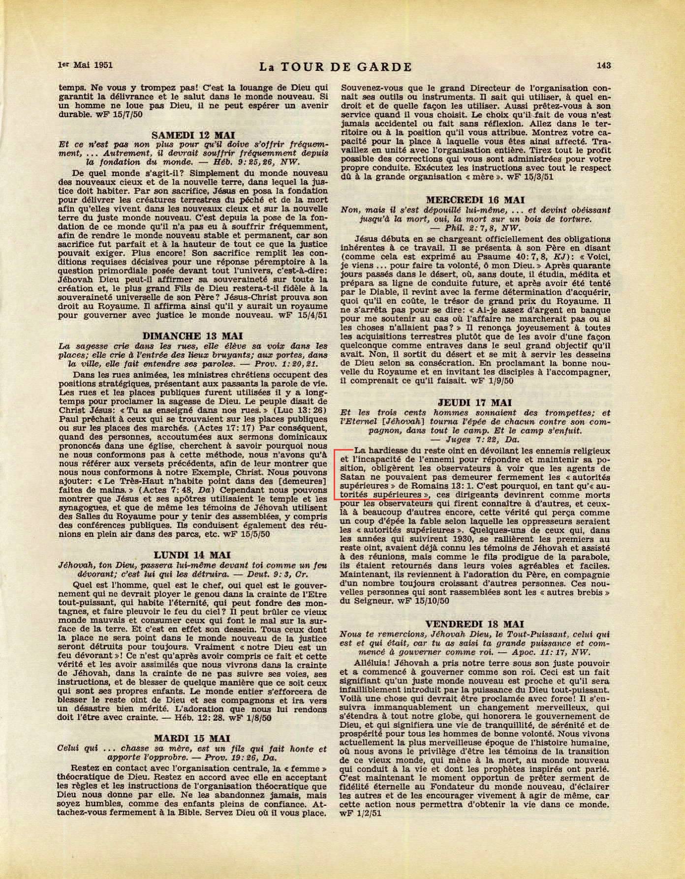 iLes autorités supérieures - Page 2 La-Tour-de-Garde-1-mai-1951-p143