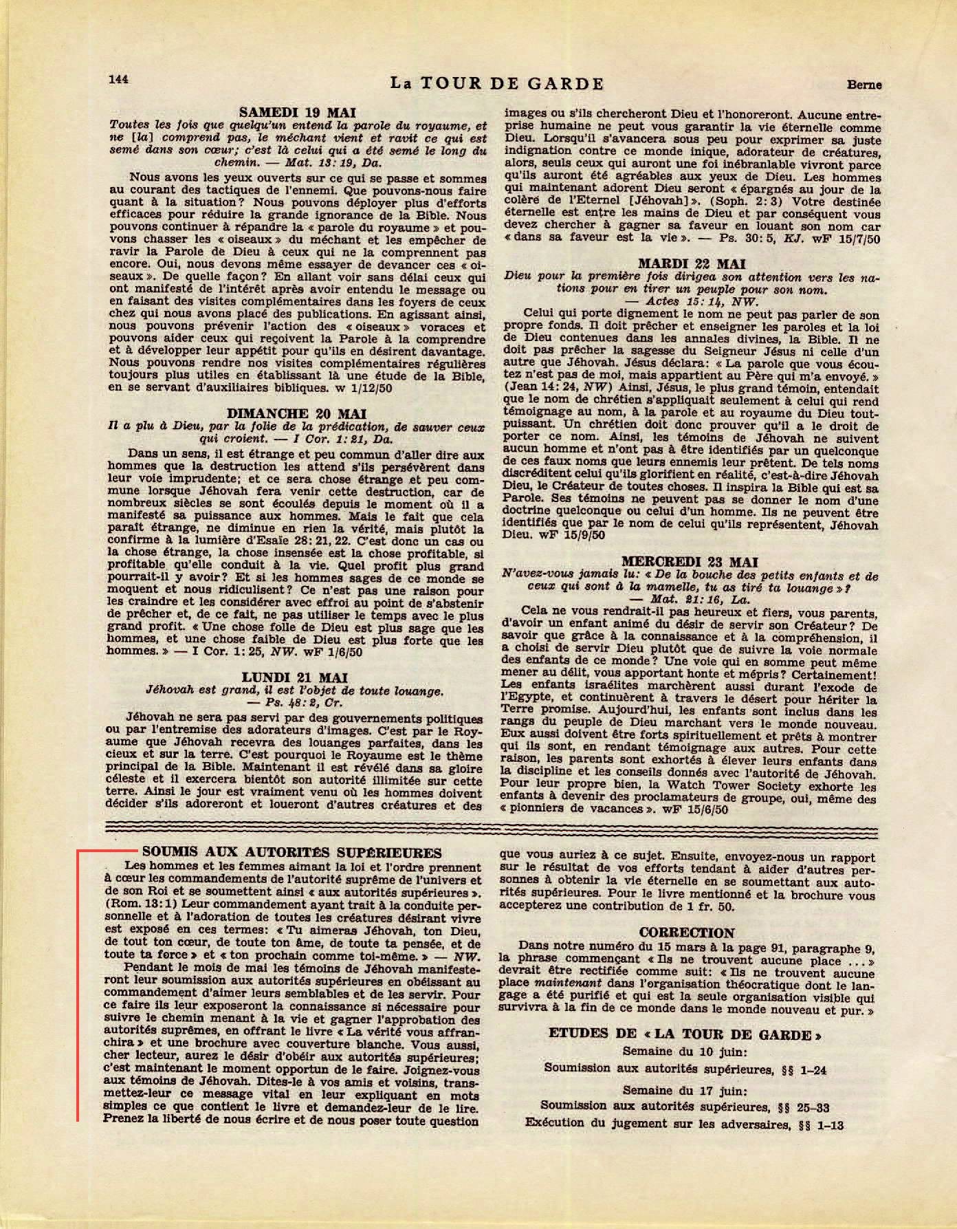 iLes autorités supérieures - Page 2 La-Tour-de-Garde-1-mai-1951-p144