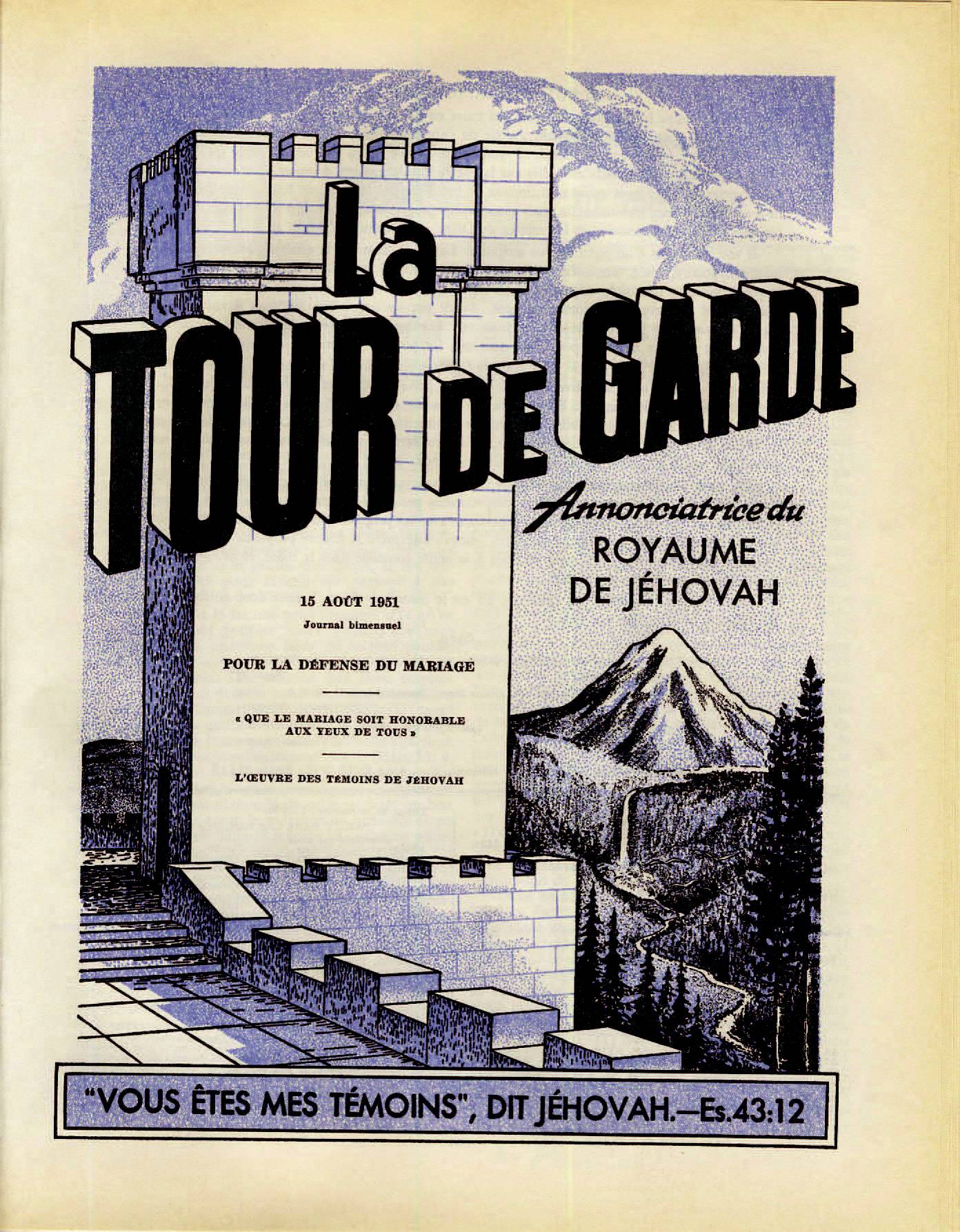 iLes autorités supérieures - Page 2 La-Tour-de-Garde-15-Aout-1951-Cover