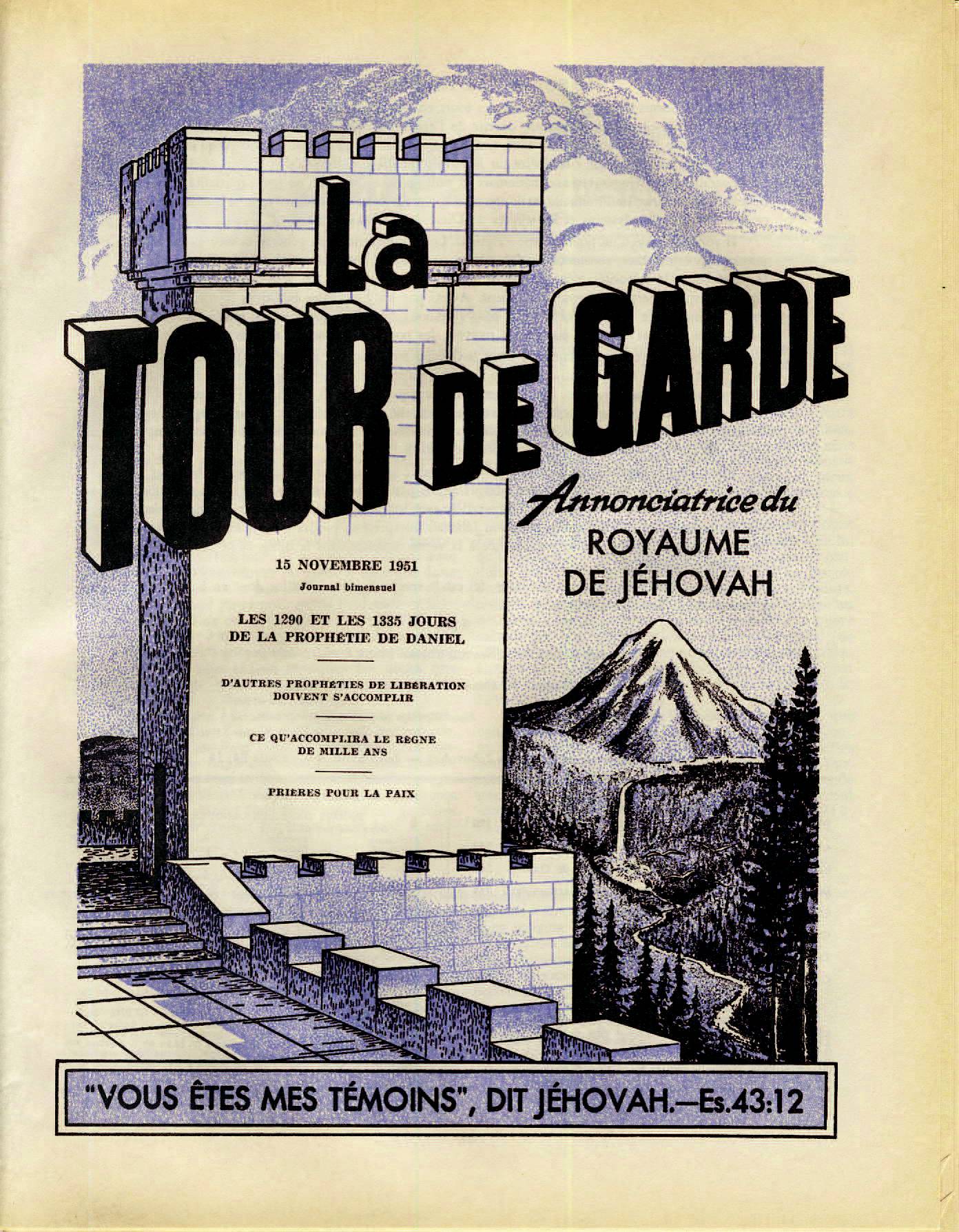 iLes autorités supérieures - Page 2 La-Tour-de-Garde-15-Nov-1951-Cover