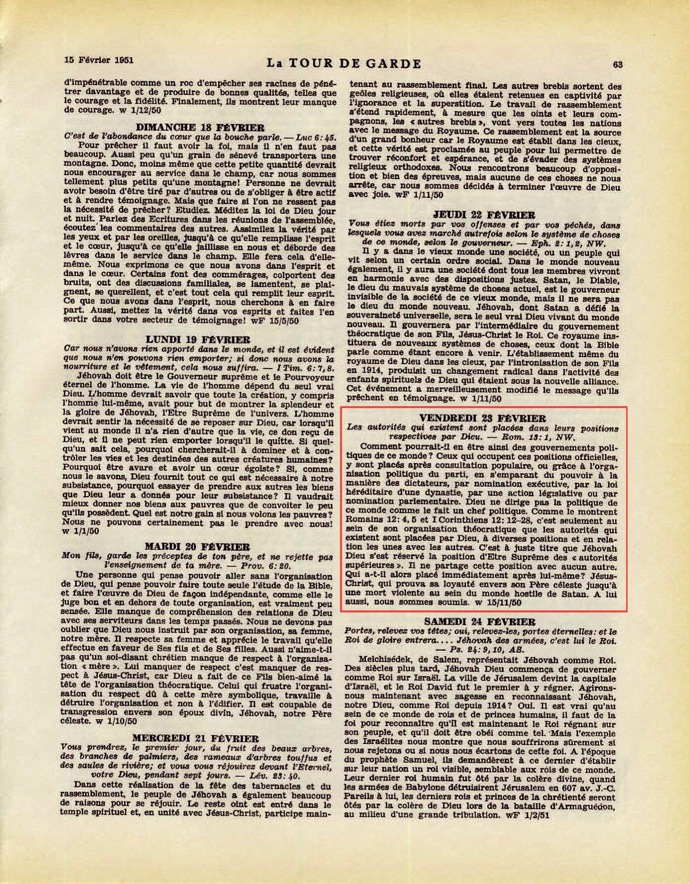 iLes autorités supérieures - Page 2 La-Tour-de_Garde-15-Fev-1951-p63