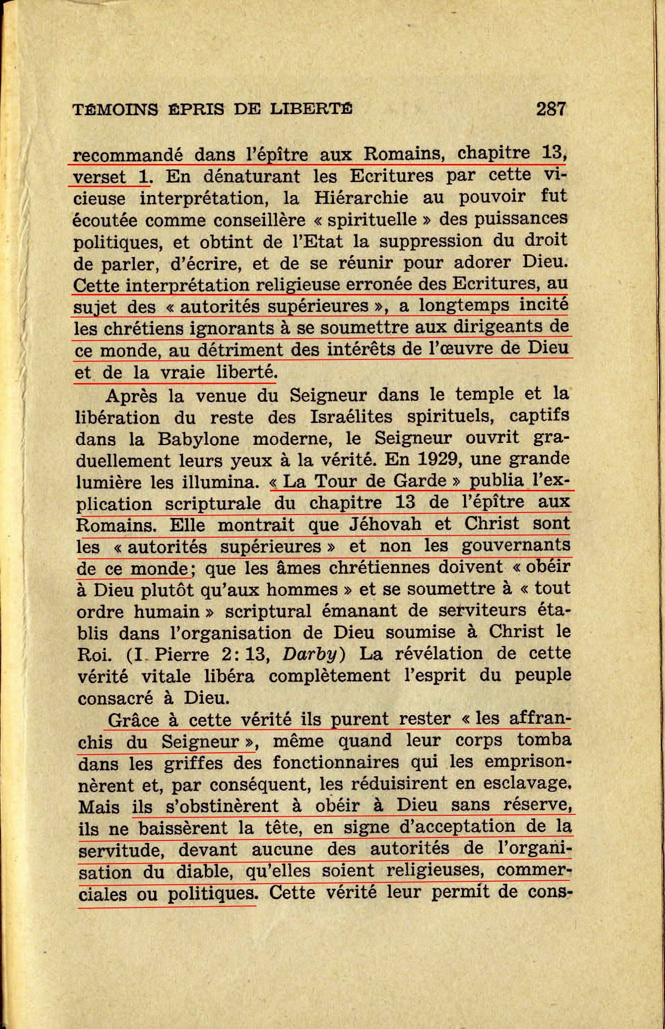 Enseignements non bibliques du collège central - Page 6 La-verite-vous-affranchira-1947-p287