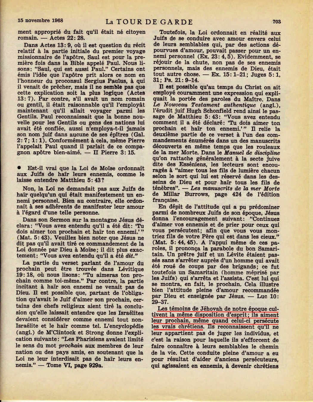 Les témoins de Jéhovah haïssent leurs ennemis   Tour_de_Garde_15_Nov_1968_p.703