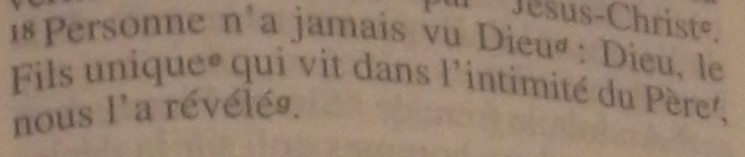 Bible Semeur Jean 1:18 closer
