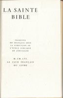 Sainte Bible Jerusalem 1956 pref
