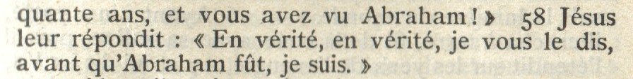 Les Saints Evangiles Crampon 1922 Jean 8:58 closer