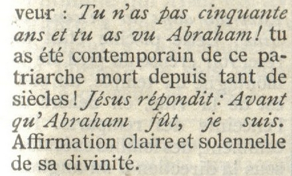 Les Saints Evangiles Crampon 1922 Jean 8:58 note